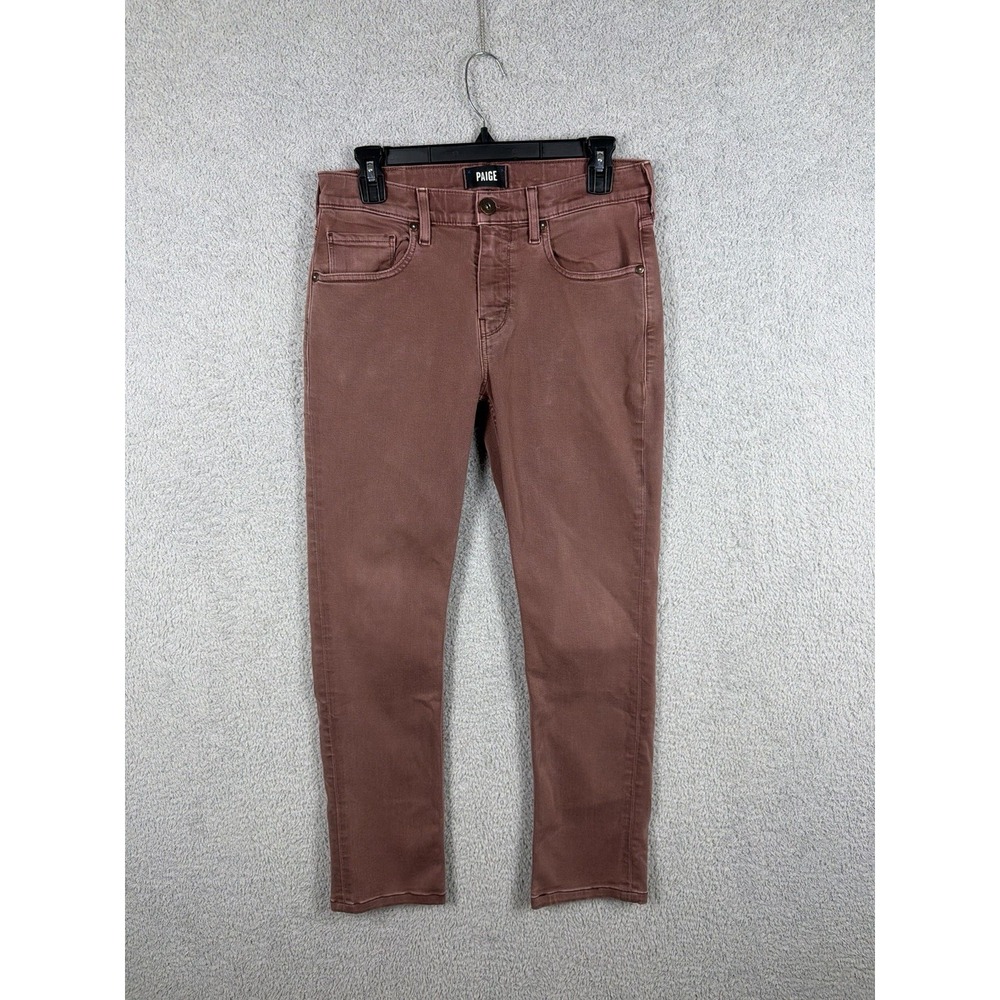 PAIGE Federal Men's Jeans 30 Vintage Iris Mauve Slim Straight Stretch